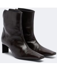 KHAITE - Ona Leather Ankle Boots - Lyst