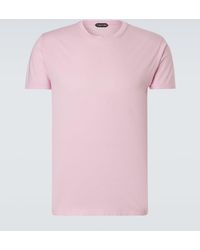 Tom Ford - Cotton And Silk Jersey T-Shirt - Lyst