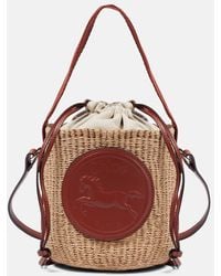 Chloé - Horse Medal Small Woven Bucket Bag - Lyst