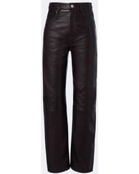 Arma - Leather Wide-Leg Pants - Lyst