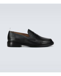 Thom Browne - Grained Leather Penny Loafers - Lyst