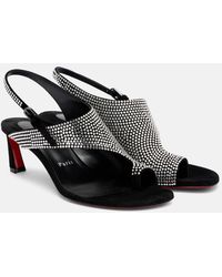 Christian Louboutin - Viva Condora Embellished-Leather Sandals 55 - Lyst