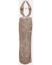 AYA MUSE - Morel Cutout Sequined Maxi Dress - Lyst