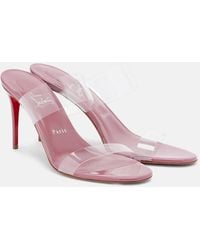 Christian Louboutin - Just Nothing Leather-Trimmed Tpu Mules - Lyst