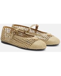 Prada - Crochet Mary Jane Flats - Lyst