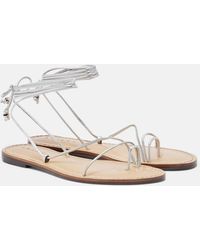 Amanu - Karima Metallic Leather Sandals - Lyst