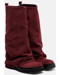 The Attico - Robin Suede Knee-High Boots - Lyst