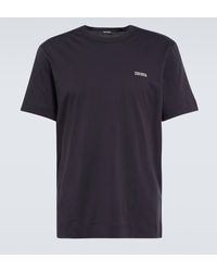 Zegna - T-shirt en coton a logo - Lyst