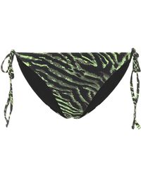 Ganni Bedrucktes Bikini-Höschen - Grün