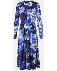 Erdem - Robe Midi A Fleurs - Lyst