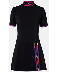 PUCCI - Printed Silk-Trimmed Cady Minidress - Lyst