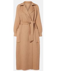 Max Mara - Berard Camel Hair, Wool, And Cashmere Wrap Coat - Lyst