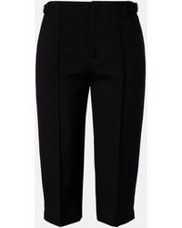 Chloé - Virgin Wool Crepe Capri Pants - Lyst