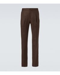 Rubinacci - Virgin Wool Flannel Tapered Pants - Lyst