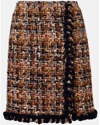 Etro - Wool-Blend Tweed Miniskirt - Lyst