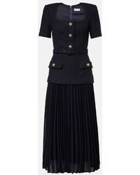 Rebecca Vallance - Jonie Belted Pleated Midi Dress - Lyst