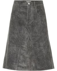 Isabel Marant - Fiali Leather Midi Skirt - Lyst