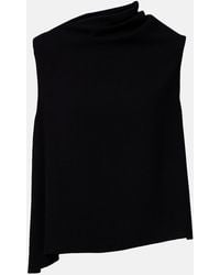 Vince - Draped Asymmetric Crepe Top - Lyst