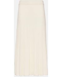 JOSEPH - Knitted Wool Midi Skirt - Lyst