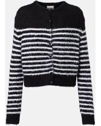 KHAITE - Silk-Cashmere Stripe Cardigan - Lyst