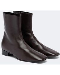 The Row - Cindy Leather Ankle Boots - Lyst