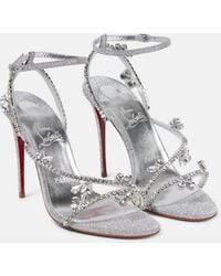 Christian Louboutin - Joli Queen 100 Embellished Sandals - Lyst