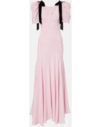 Rodarte - Bow-Detail Silk Crepe Gown - Lyst