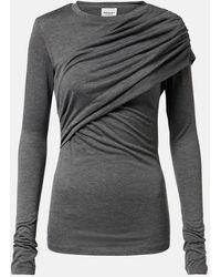 Isabel Marant - Dressi Draped Jersey Top - Lyst