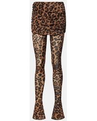 Blumarine - Leopard-Printed Jersey Leggings - Lyst