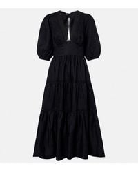 Heidi Klein - Meteora Lace-Trimmed Linen Midi Dress - Lyst