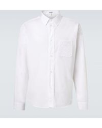 Loewe - Anagram Cotton Poplin Shirt - Lyst