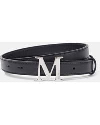 Max Mara - Ceinture En Cuir A Logo - Lyst