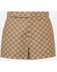 Gucci - Gg Canvas Cotton-Blend Shorts - Lyst