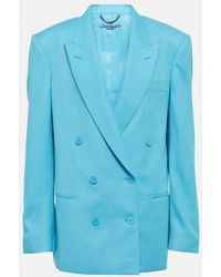 Stella McCartney - Double-Breasted Twill Blazer - Lyst