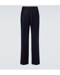 Dries Van Noten - Wool Flannel Wide-Leg Pants - Lyst
