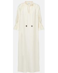 Max Mara - Jene Linen And Silk-Blend Maxi Dress - Lyst