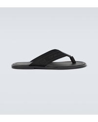 Giorgio Armani - Leather-trimmed Sandals - Lyst