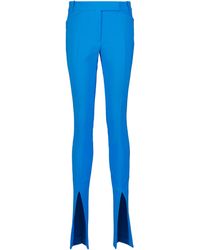 The Attico Baumwolle Hose aus Baumwolle in Blau Damen Bekleidung Hosen und Chinos Hose mit gerader Passform 