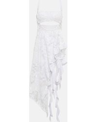 The Attico - Sequin-embellished Cutout Midi Dress - Lyst