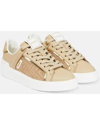 Balmain - B Court Perforated Leather Sneakers - Lyst