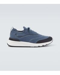 Brunello Cucinelli - Sneakers Techno Aus Strick - Lyst