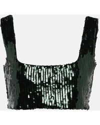 Galvan London - Top Beating Heart con paillettes - Lyst