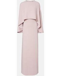 Costarellos - Abito Lungo A Mantella Con Cristalli - Lyst