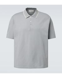 FRAME - Cotton Pique Polo Shirt - Lyst