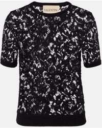 Valentino Garavani - Floral Lace Top - Lyst