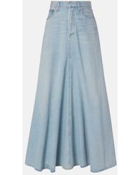 Agolde - Odin Mid-Rise Denim Maxi Skirt - Lyst