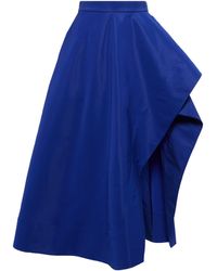 Alexander McQueen Falda midi asimétrica - Azul
