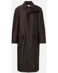 Bottega Veneta - Intrecciato Leather-Trimmed Trench Coat - Lyst