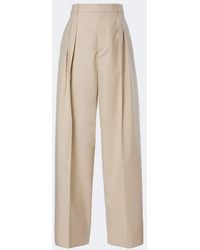 Bottega Veneta - Wool And Cotton Wide-Leg Pants - Lyst