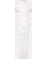Jean Paul Gaultier - Fringed Ruched Jersey Maxi Dress - Lyst